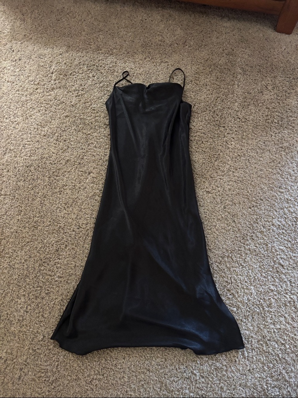 Bebe black slip dress small